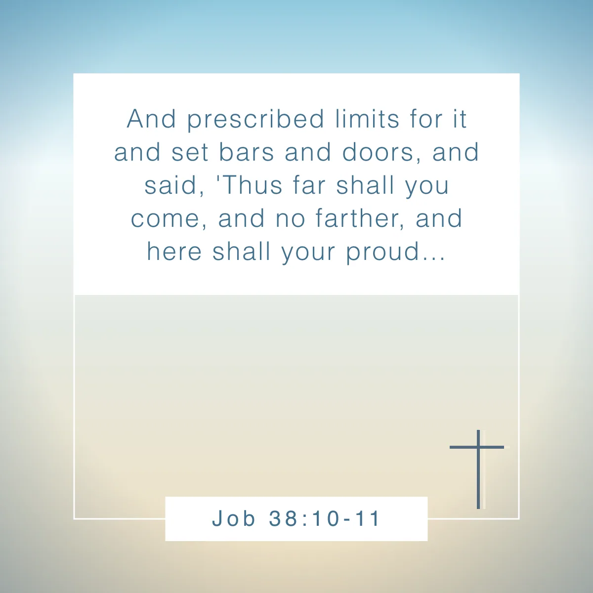 Job 38:10-11 Bible verse about setting boundaries