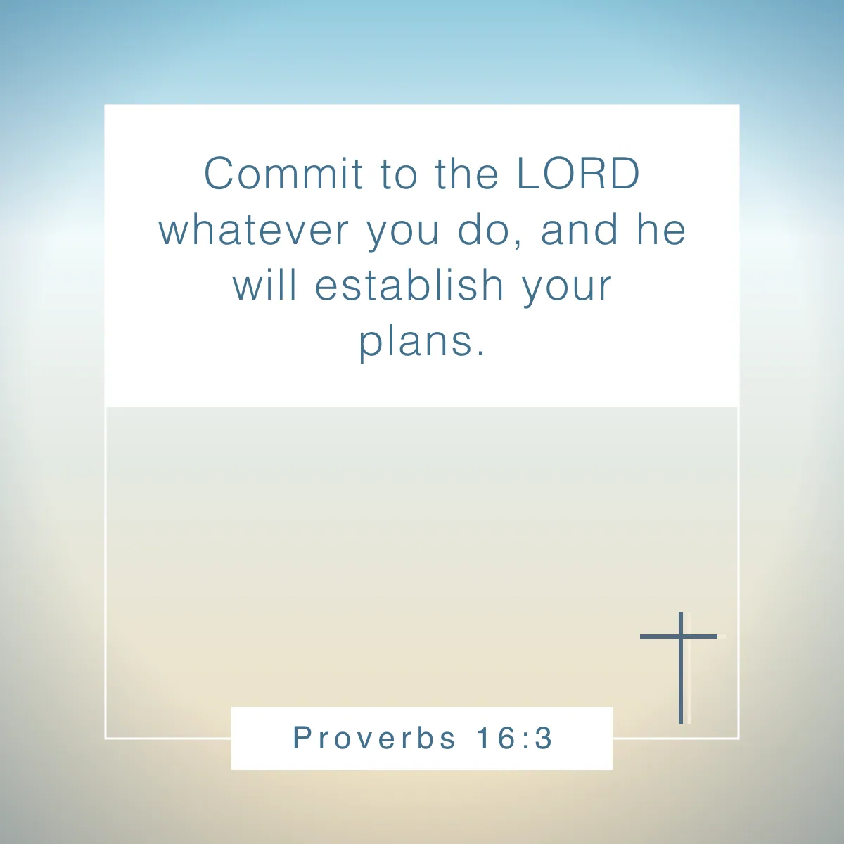 Proverbs 16:3 Bible verse about setting goals