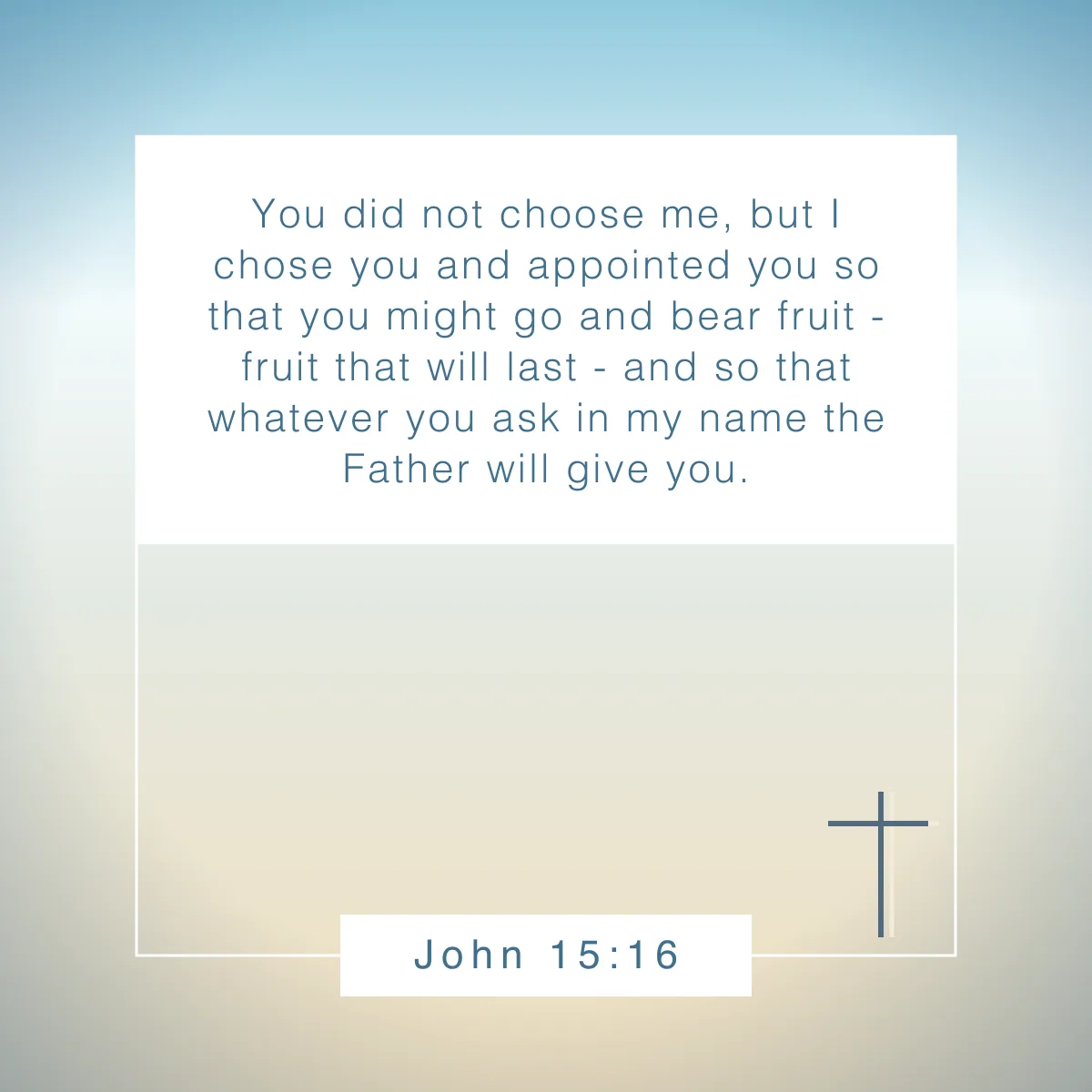 John 15:16 Bible verse about sharing your faith