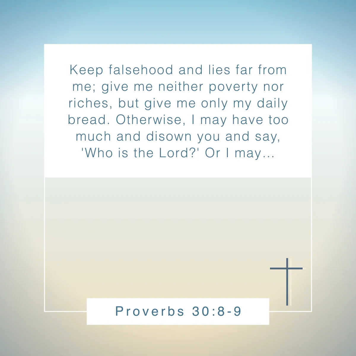 Proverbs 30:8-9 Bible verse about simple living