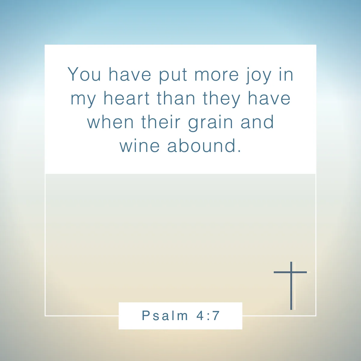 Psalm 4:7 Bible verse about smiling
