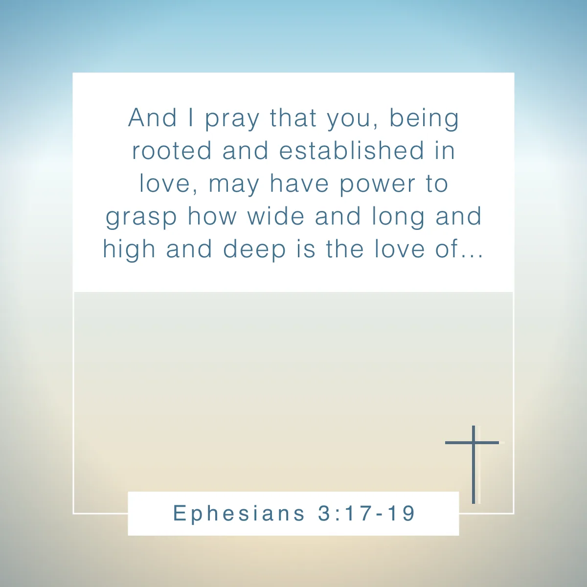 Ephesians 3:17-19 Bible verse about spiritual growth