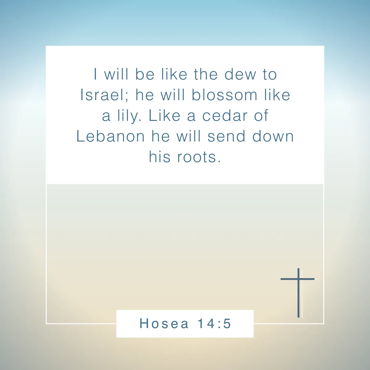 Hosea 14:5 Bible verse about spiritual growth