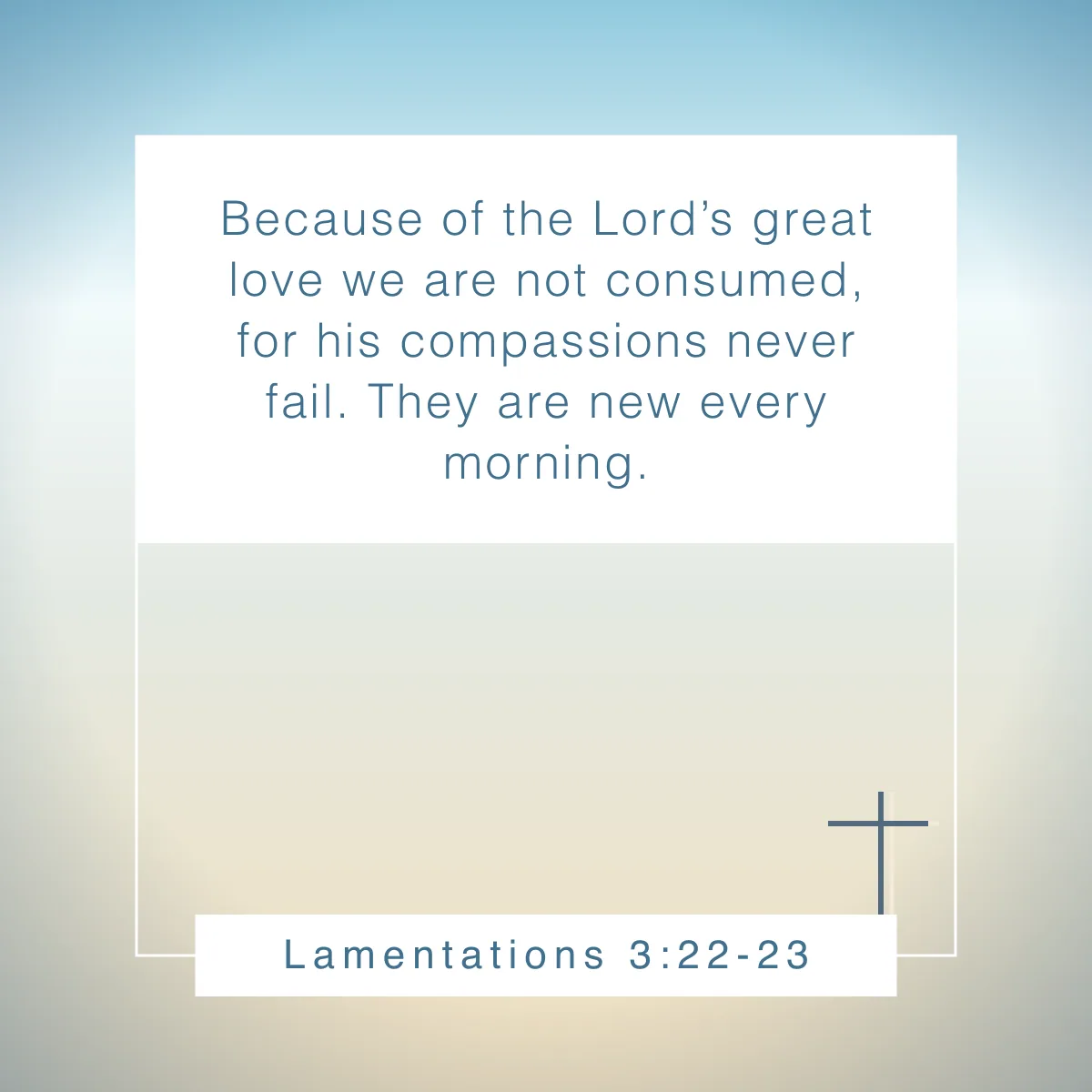 Lamentations 3:22-23 Bible verse about spiritual growth