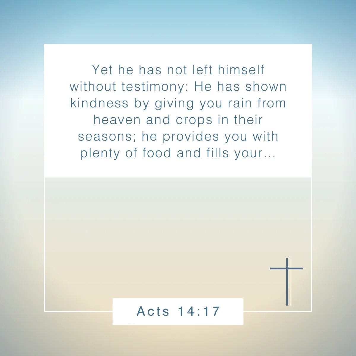 Acts 14:17 Bible verse about spring