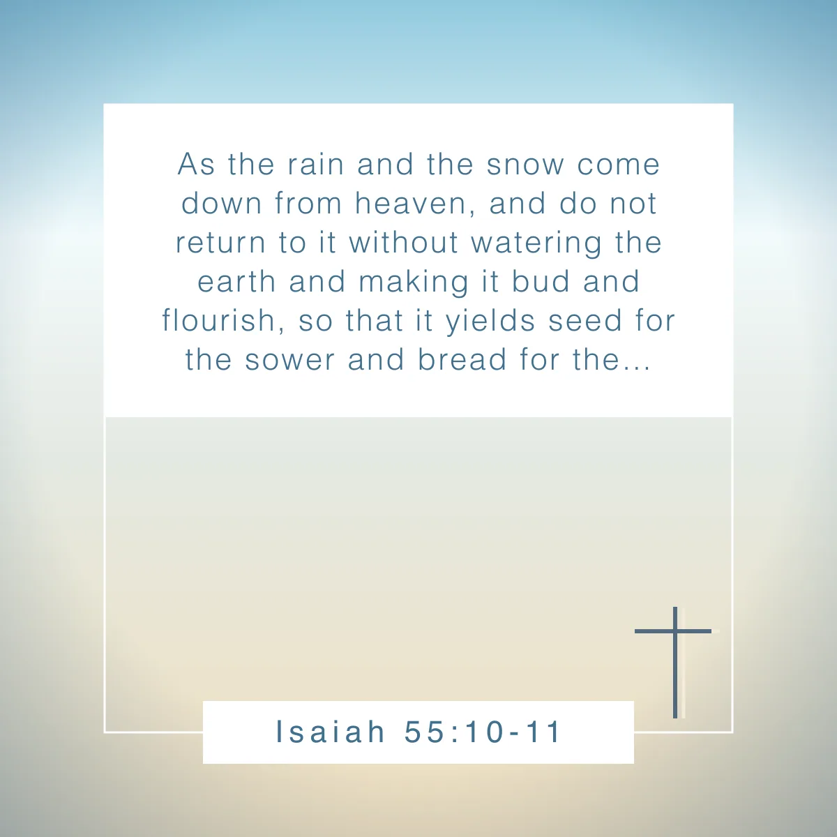 Isaiah 55:10-11 Bible verse about spring