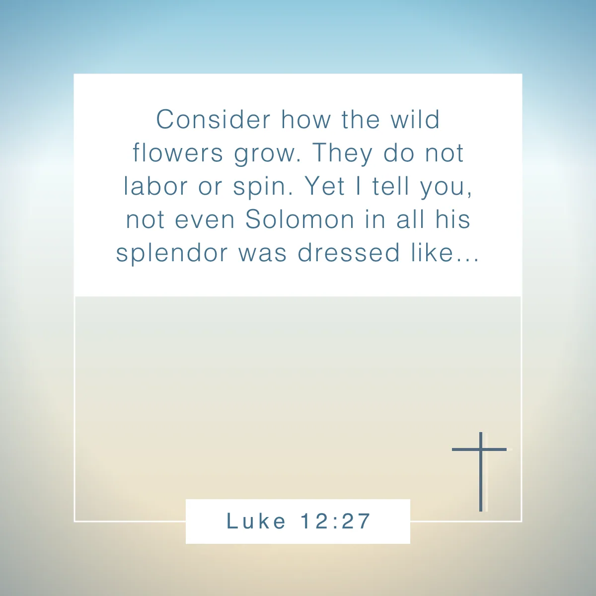 Luke 12:27 Bible verse about spring