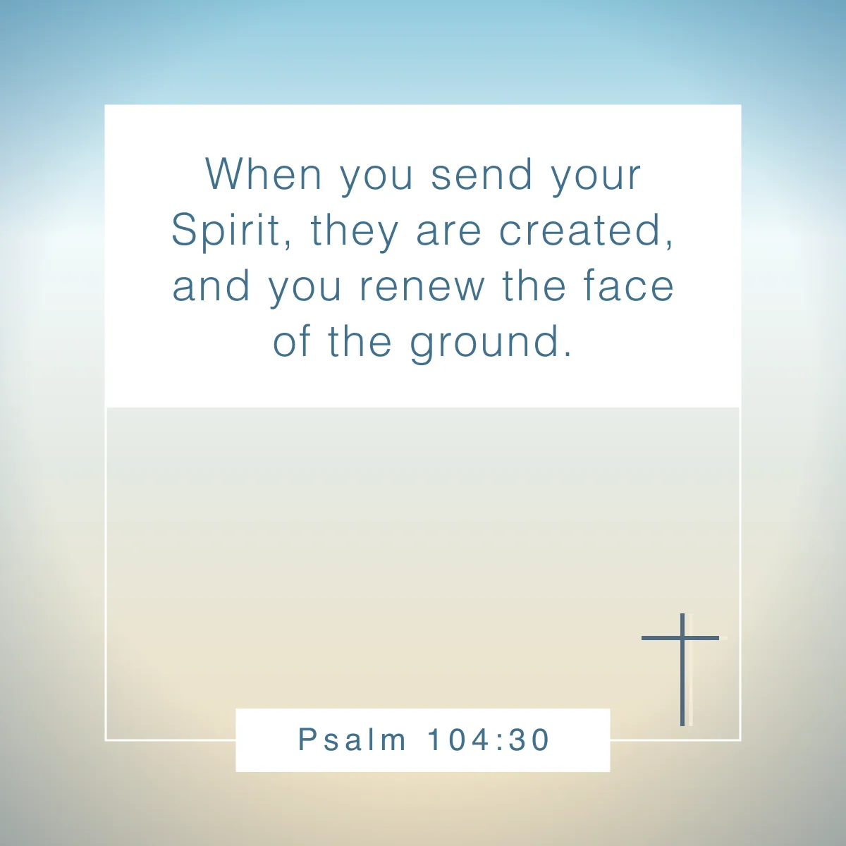 Psalm 104:30 Bible verse about spring