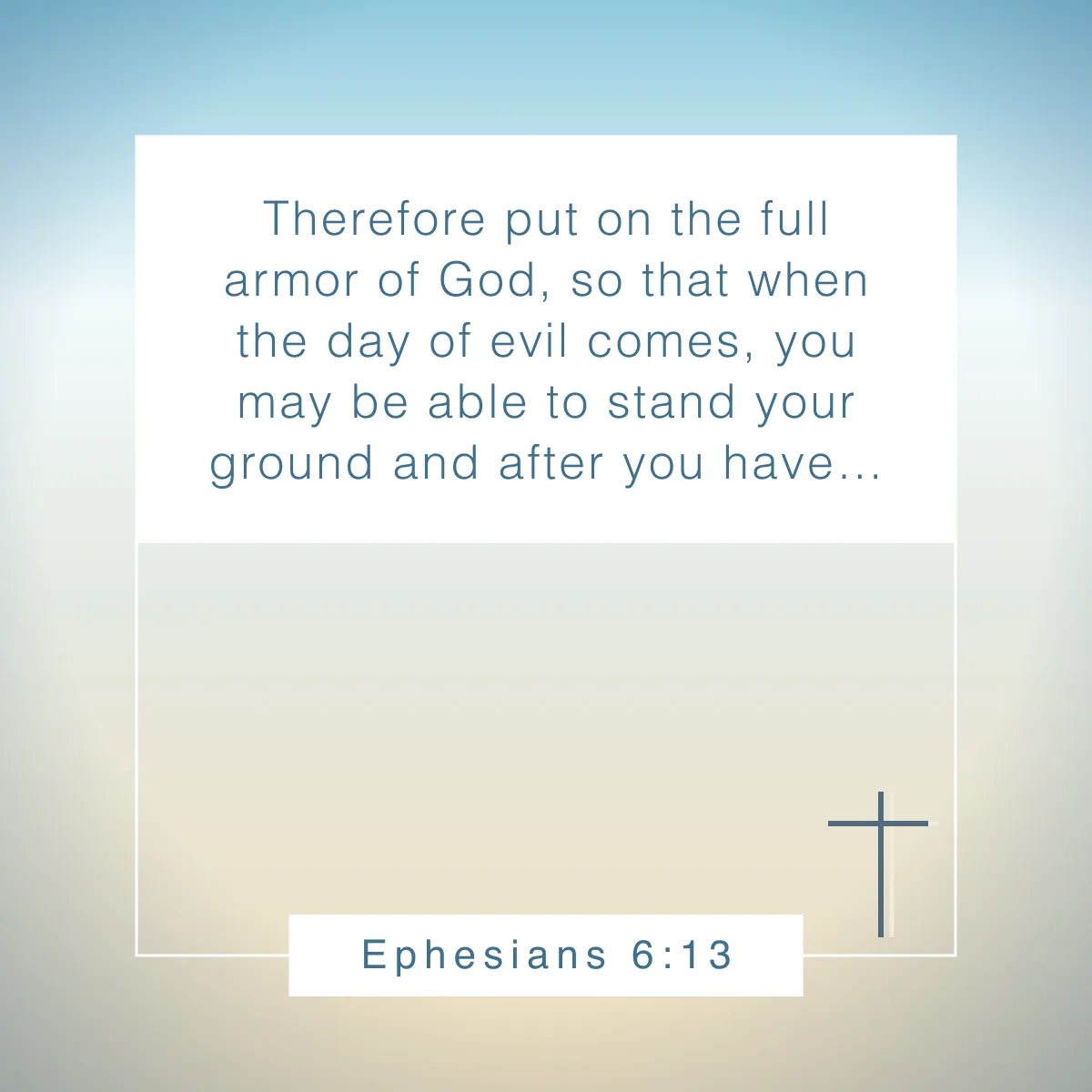Ephesians 6:13 Bible verse about stability