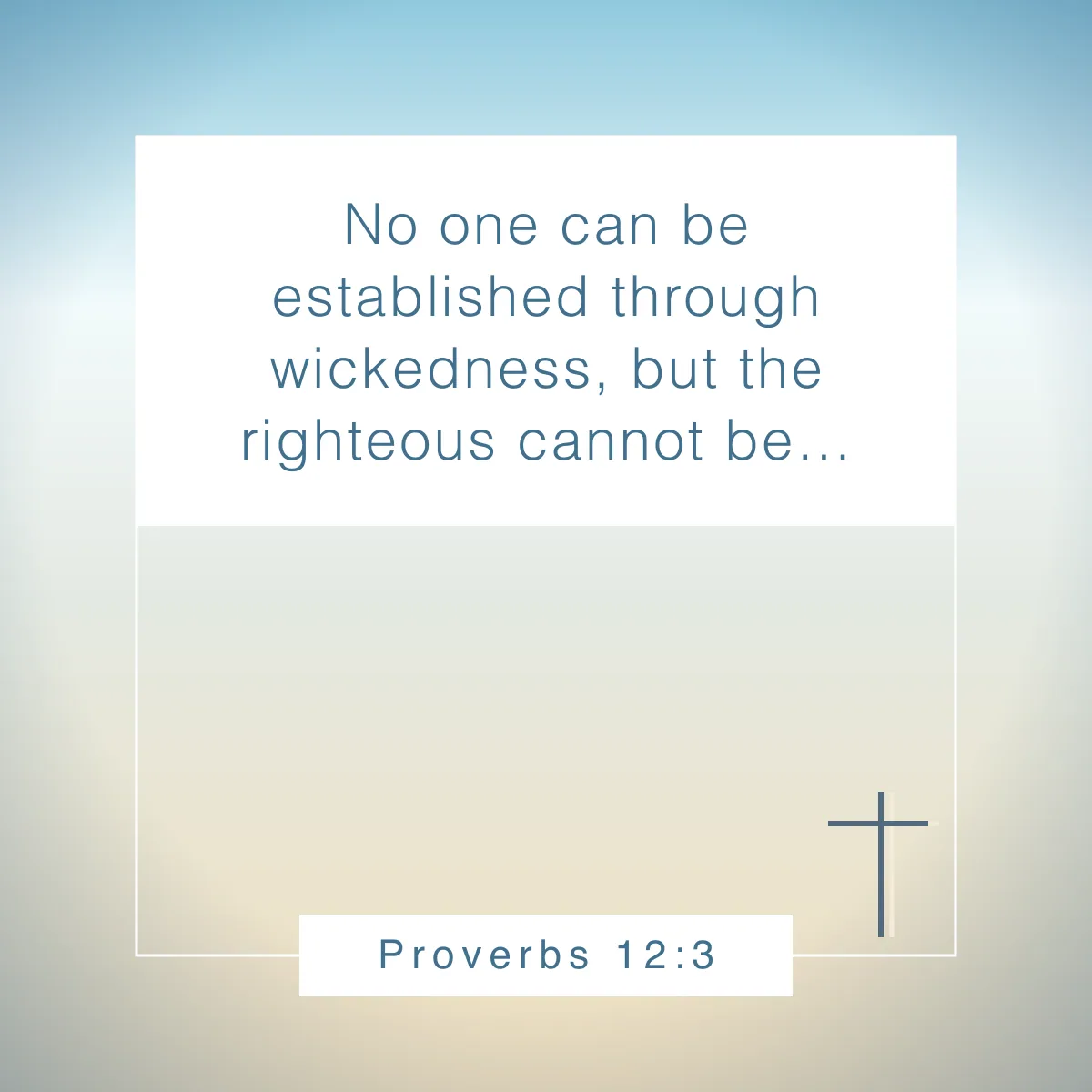 Proverbs 12:3 Bible verse about stability