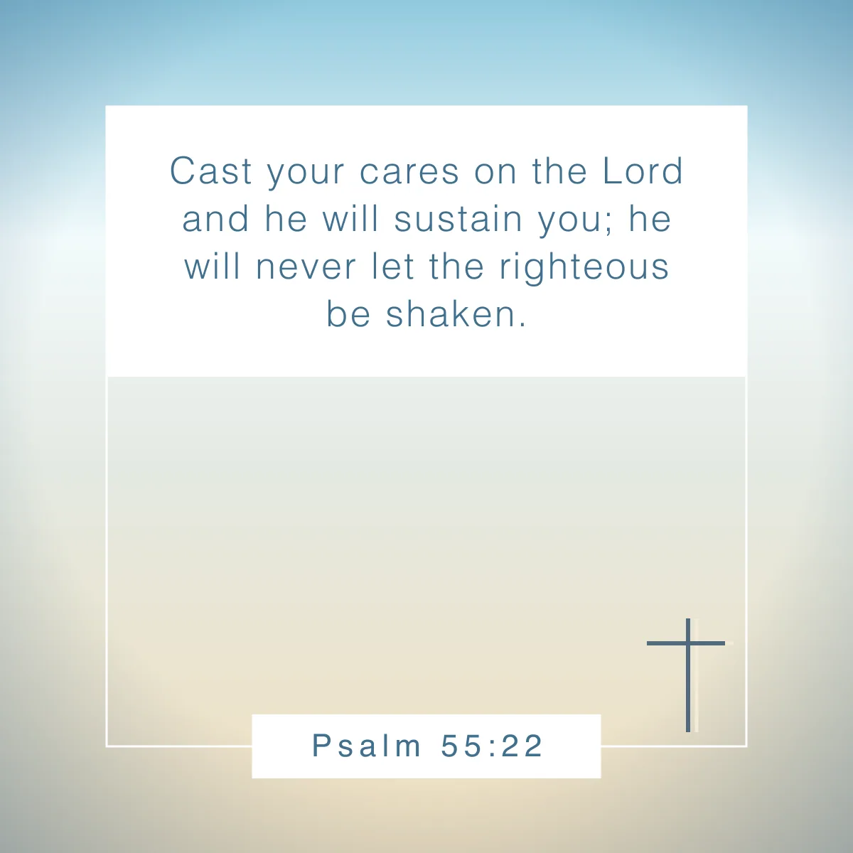 Psalm 55:22 Bible verse about stability