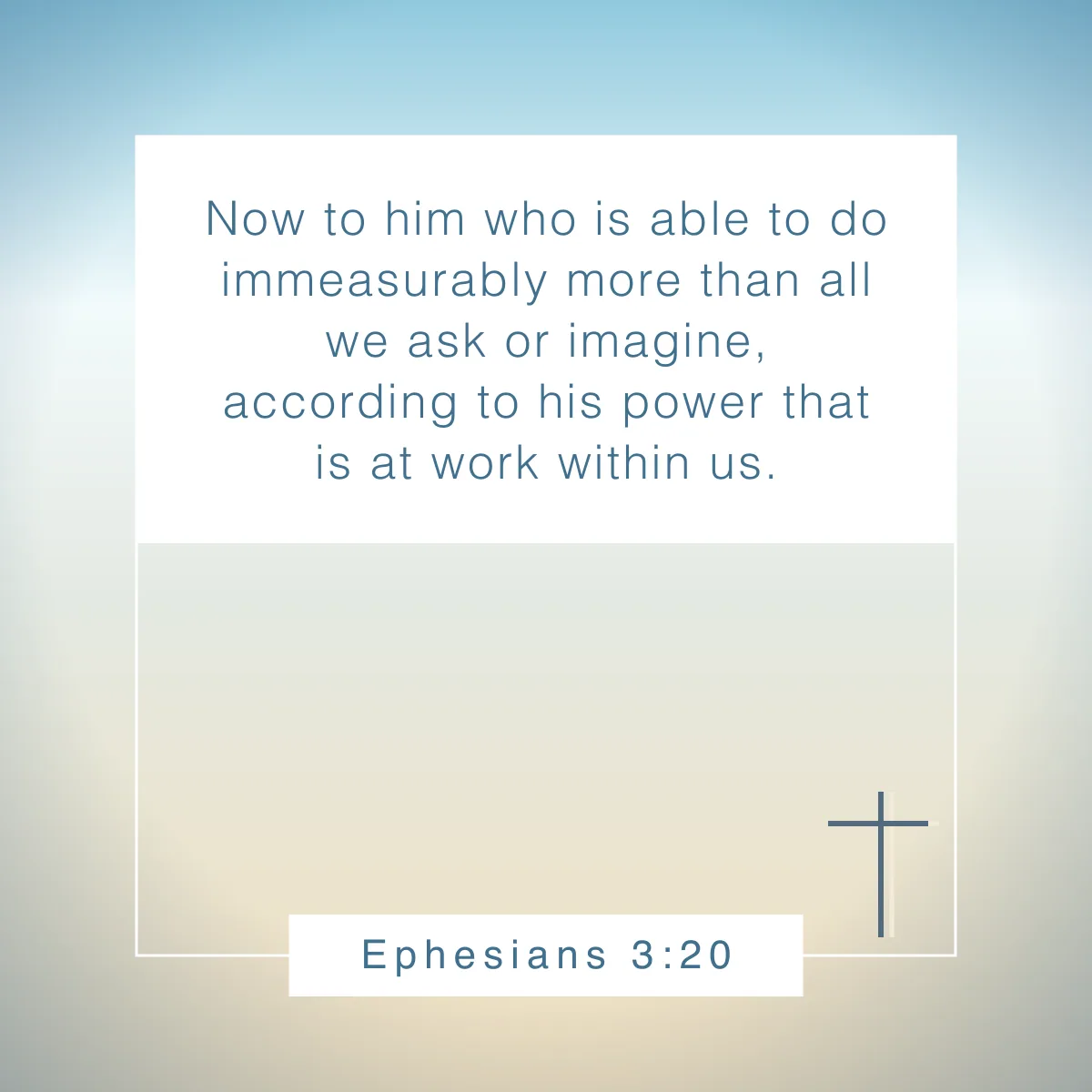 Ephesians 3:20 Bible verse about stepping out of your comfort zone