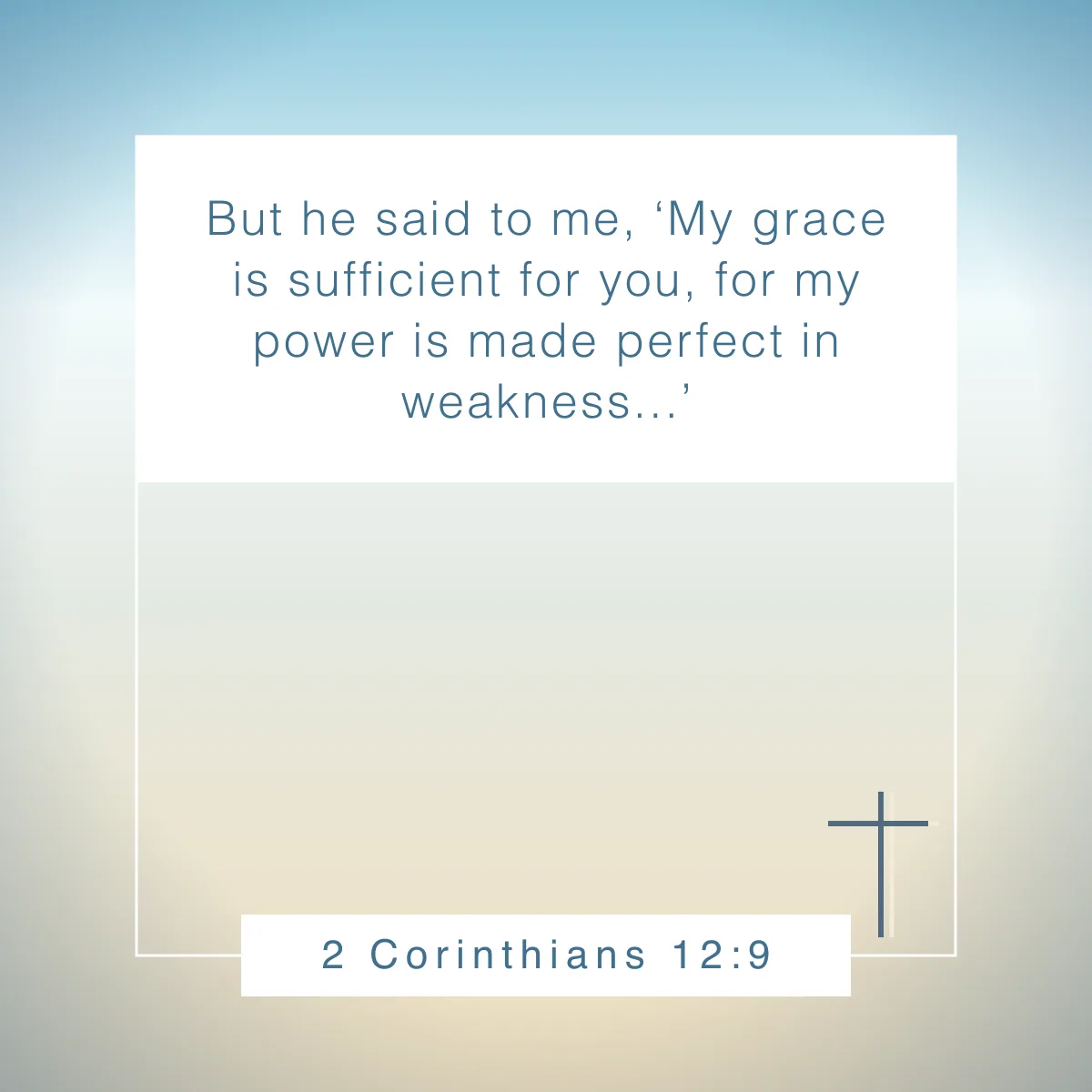 2 Corinthians 12:9 Bible verse about strength