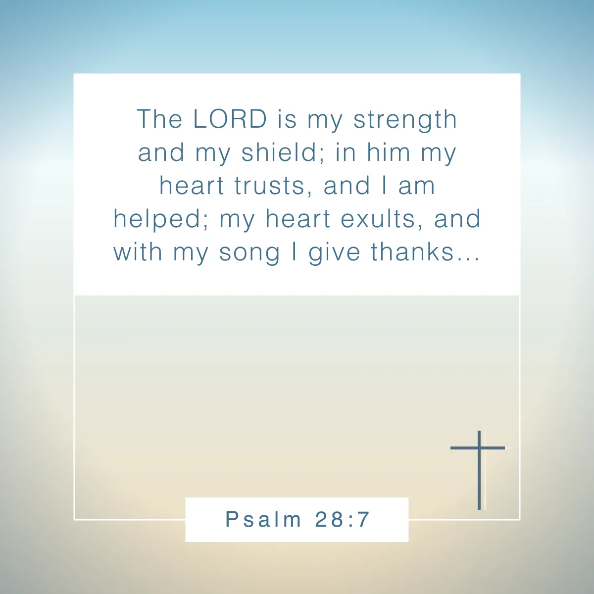 Psalm 28:7 Bible verse about strength for women