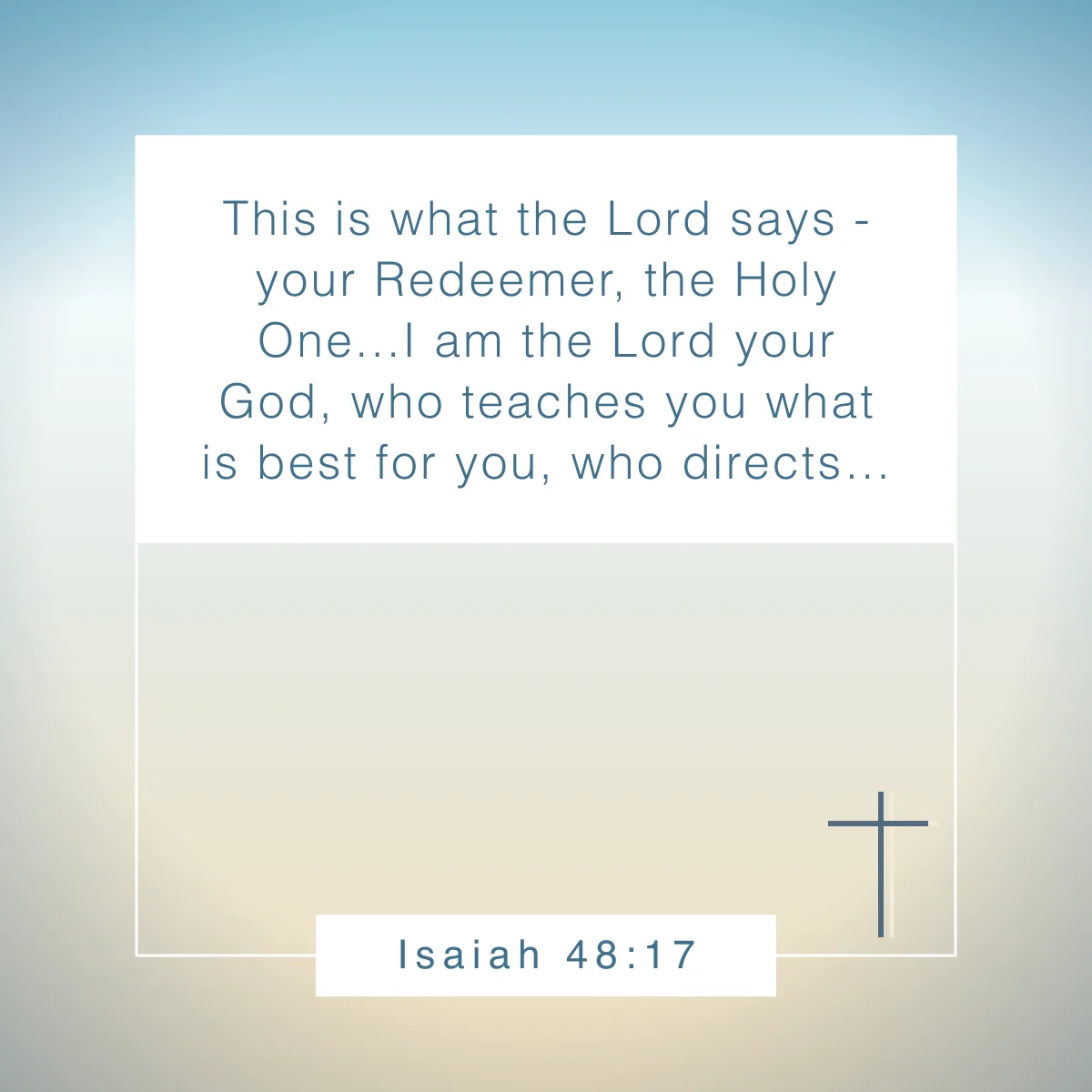 Isaiah 48:17 Bible verse about success