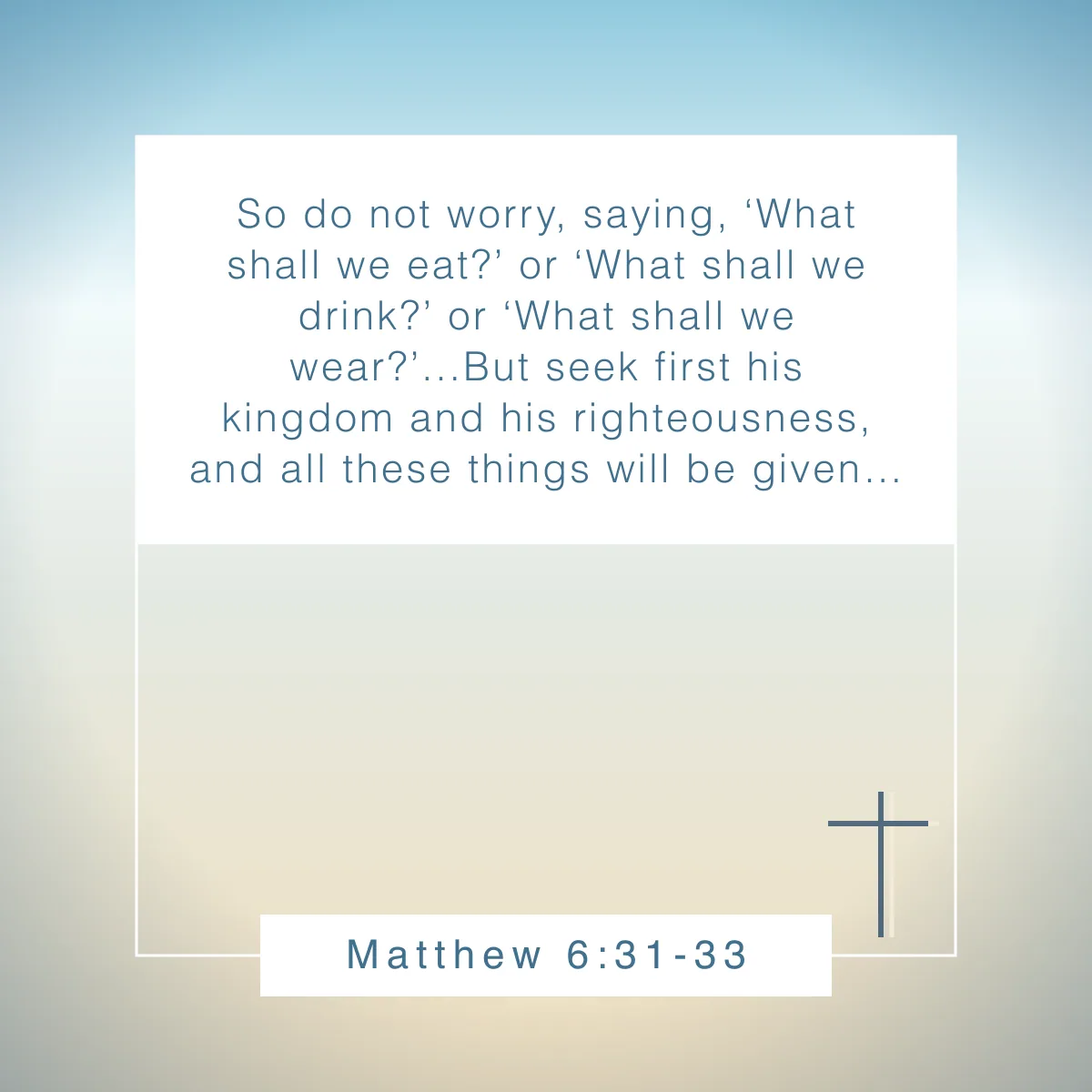 Matthew 6:31-33 Bible verse about success