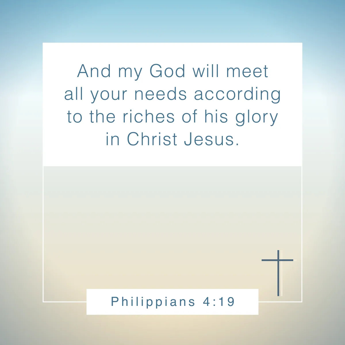 Philippians 4:19 Bible verse about success