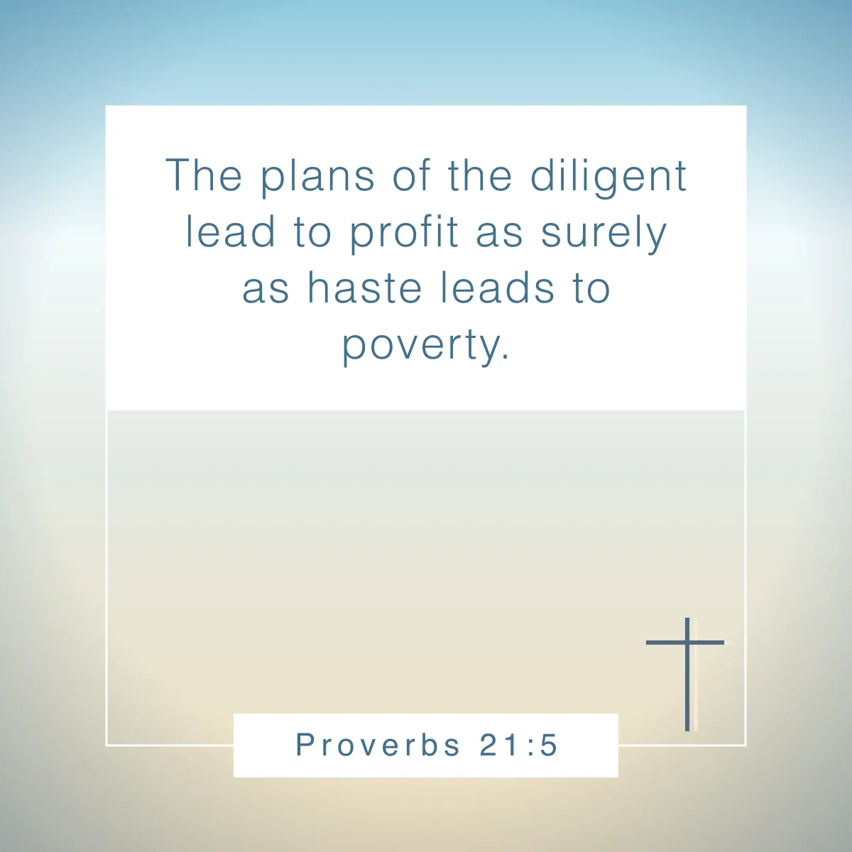 Proverbs 21:5 Bible verse about success
