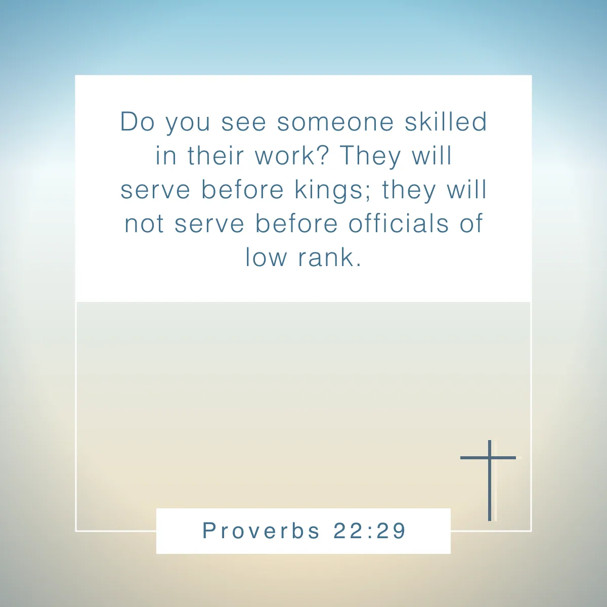 Proverbs 22:29 Bible verse about success