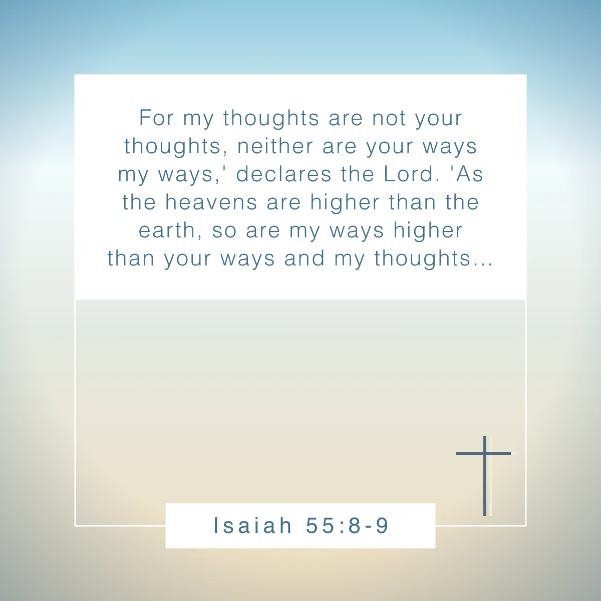 Isaiah 55:8-9 Bible verse about surrendering to God