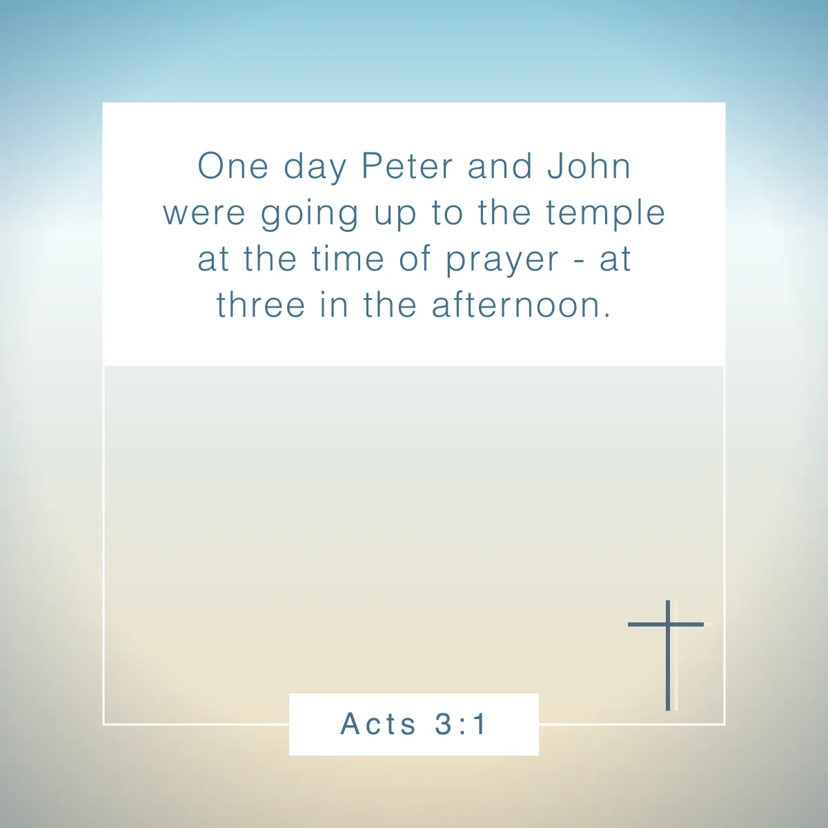 Acts 3:1 Bible verse about the new day