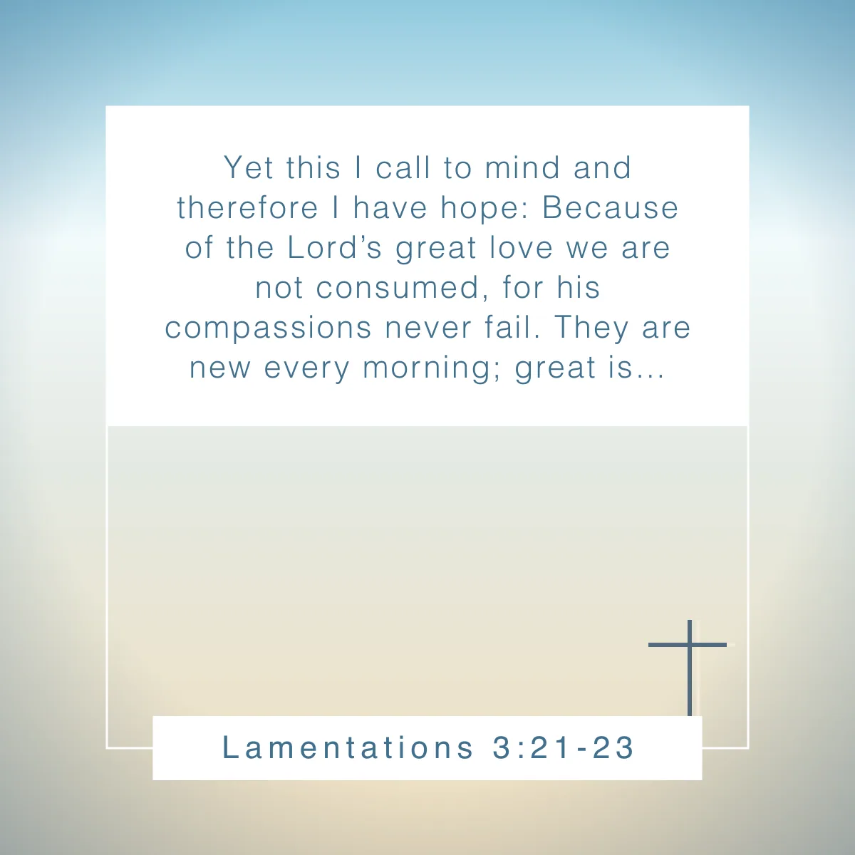 Lamentations 3:21-23 Bible verse about the new day