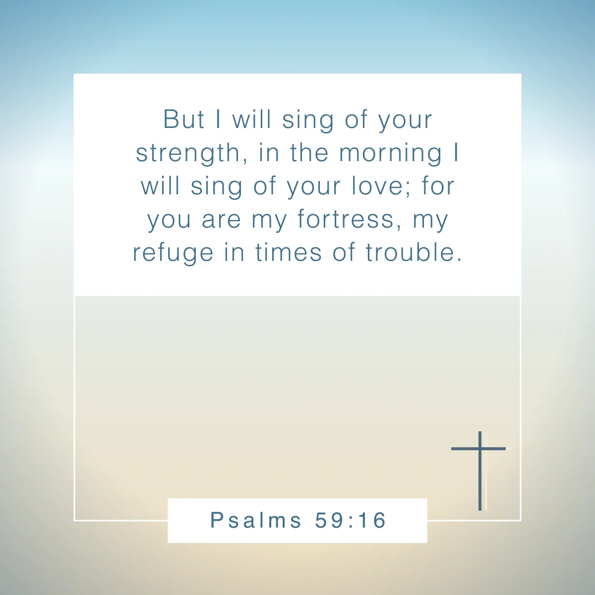 Psalms 59:16 Bible verse about the new day