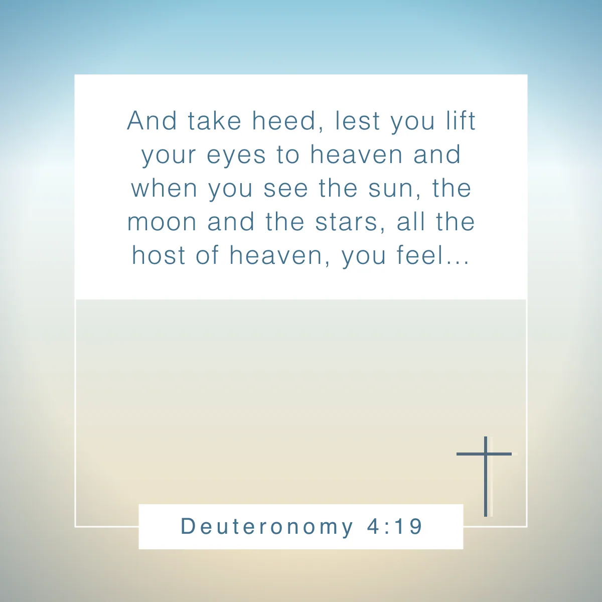 Deuteronomy 4:19 Bible verse about the stars