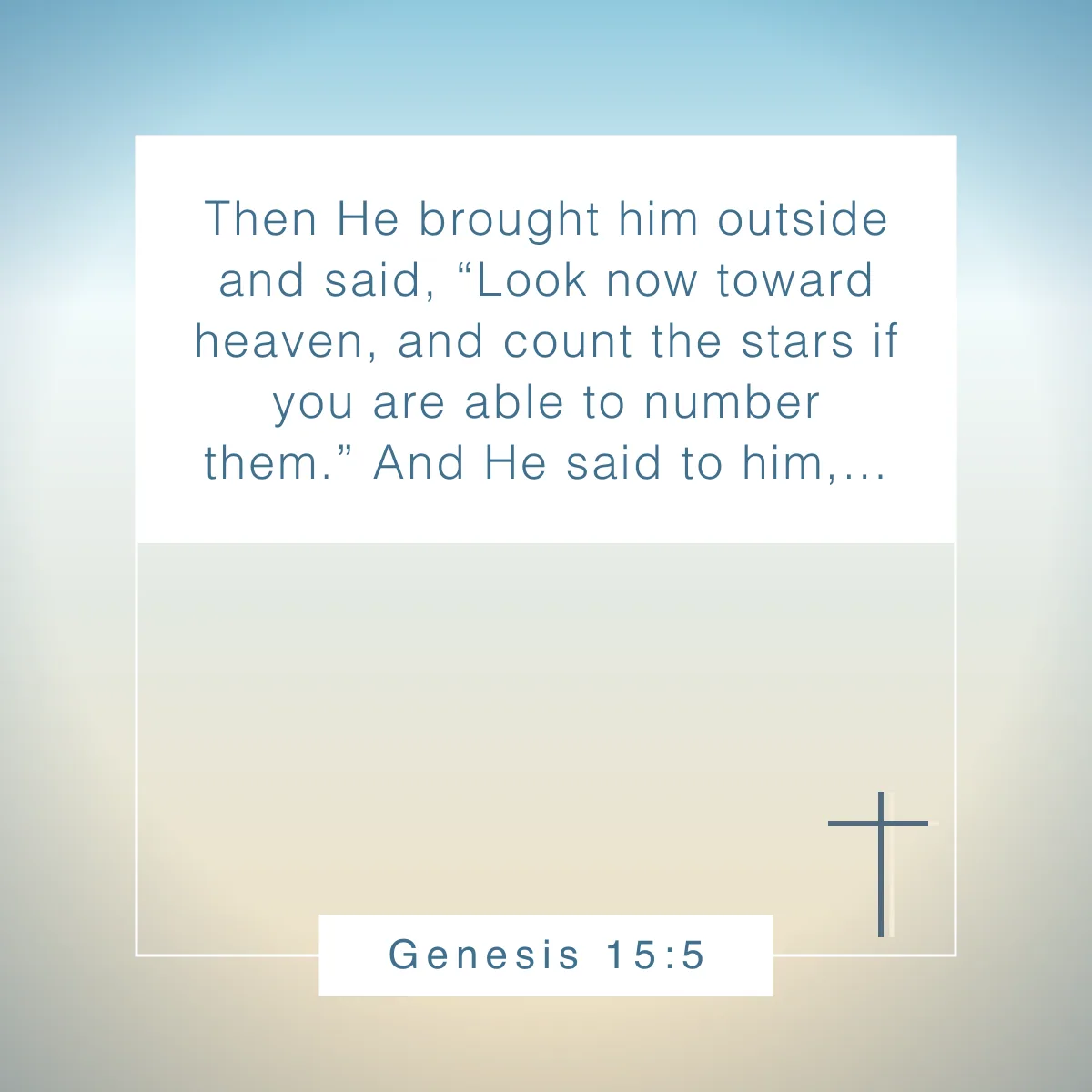 Genesis 15:5 Bible verse about the stars