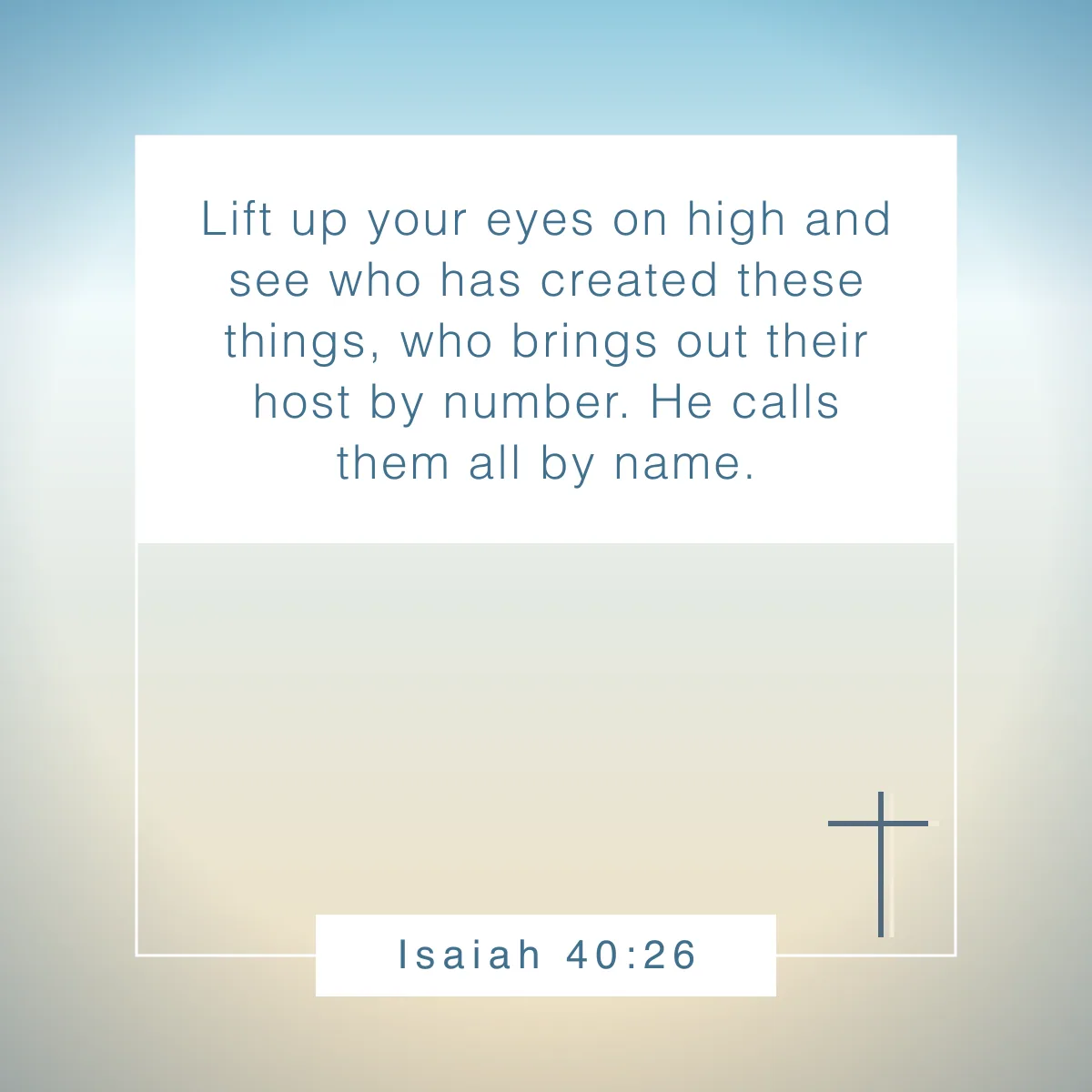 Isaiah 40:26 Bible verse about the stars