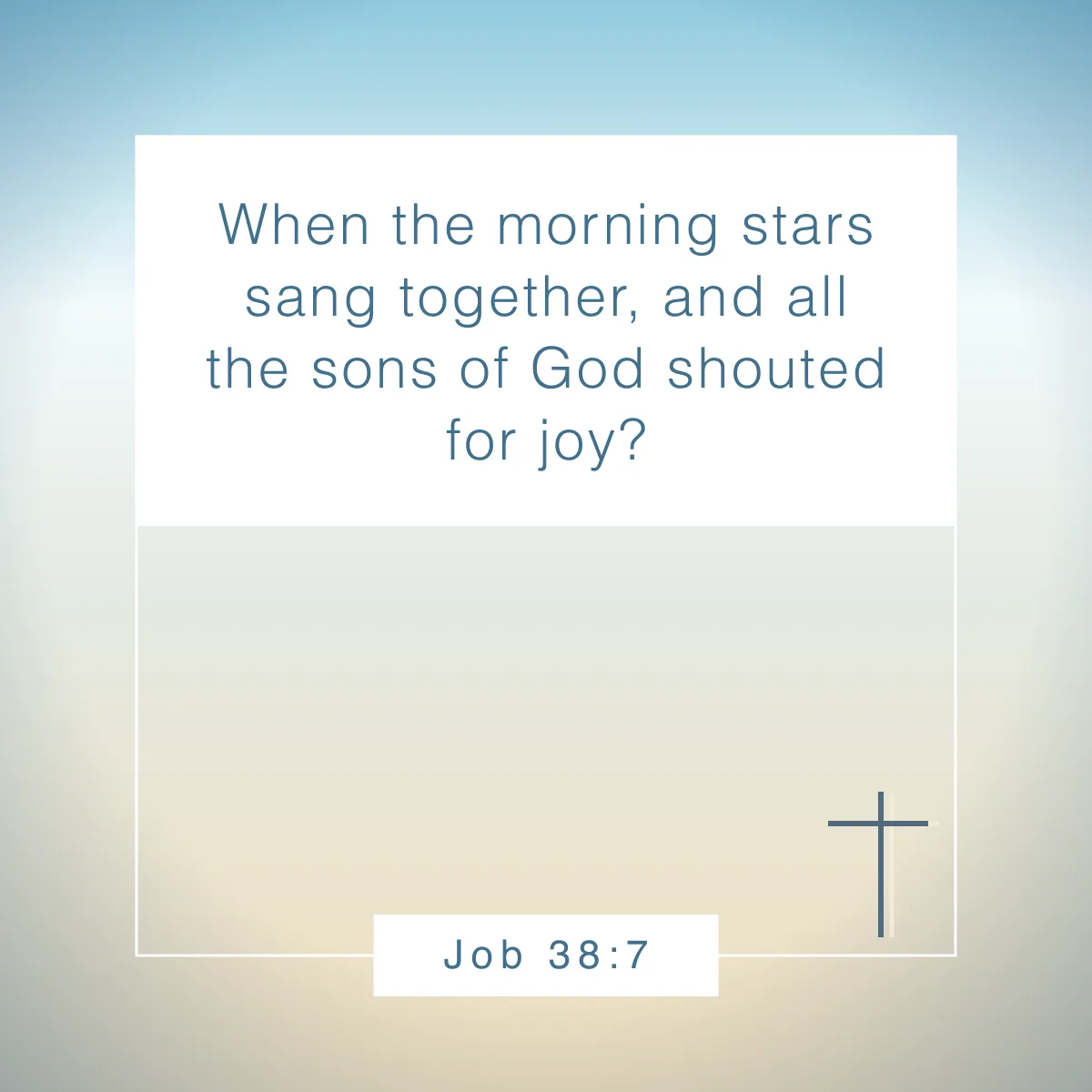 Job 38:7 Bible verse about the stars