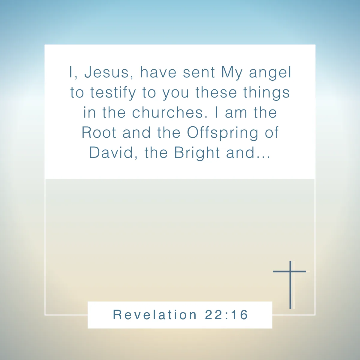 Revelation 22:16 Bible verse about the stars