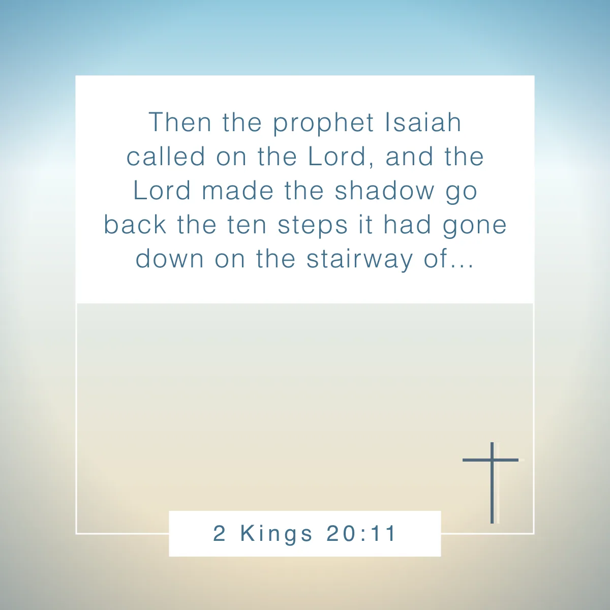 2 Kings 20:11 Bible verse about the sun