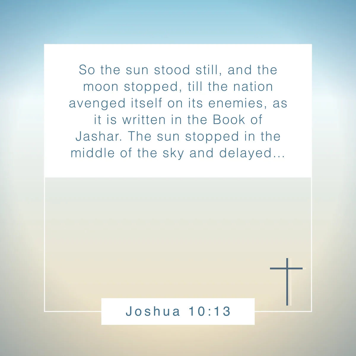 Joshua 10:13 Bible verse about the sun