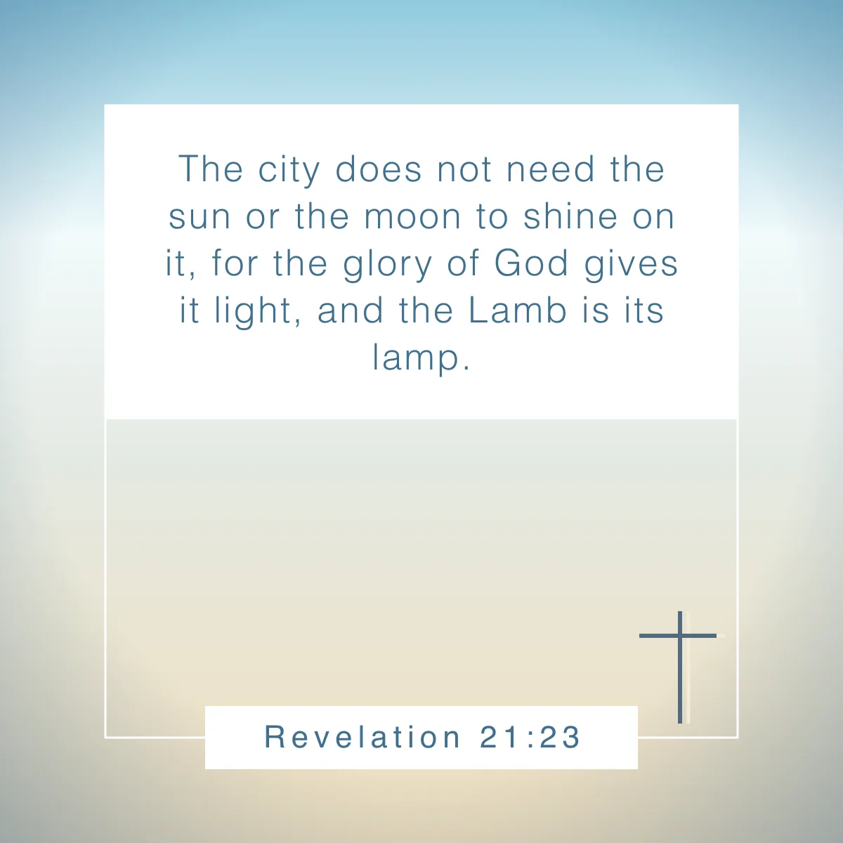 Revelation 21:23 Bible verse about the sun