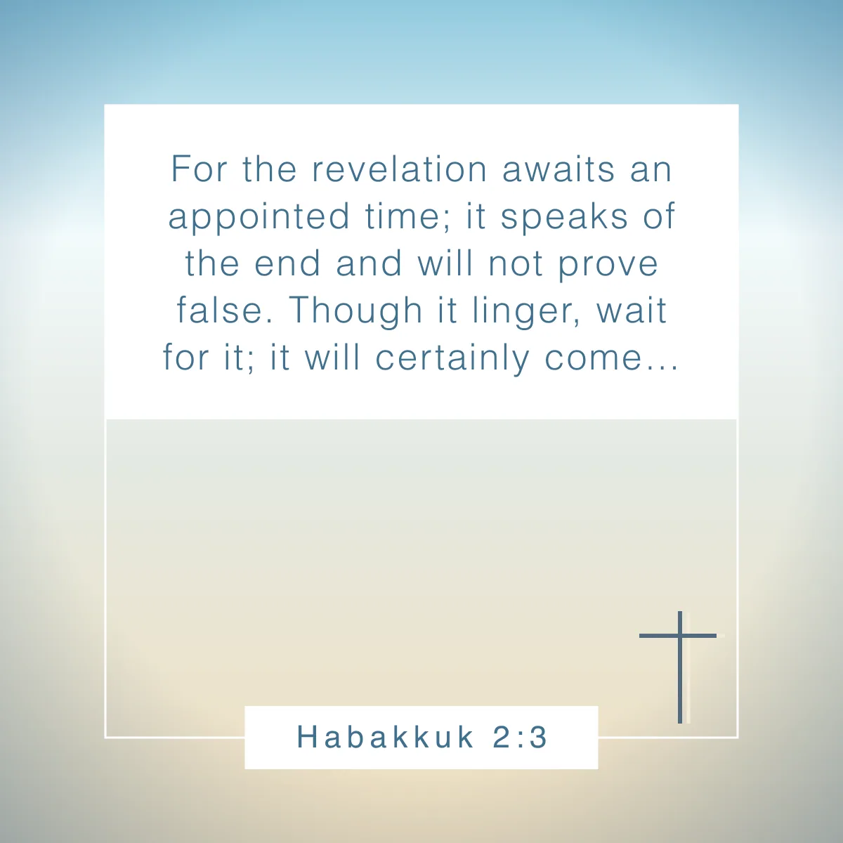 Habakkuk 2:3 Bible verse about time