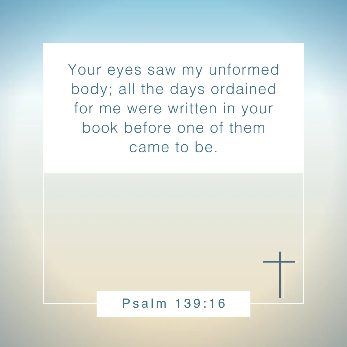 Psalm 139:16 Bible verse about time