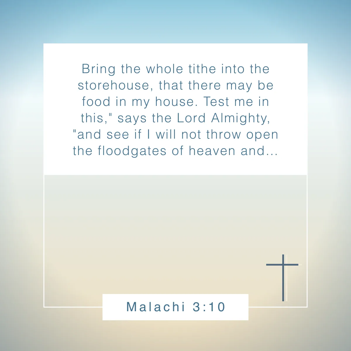 Malachi 3:10 Bible verse about tithing