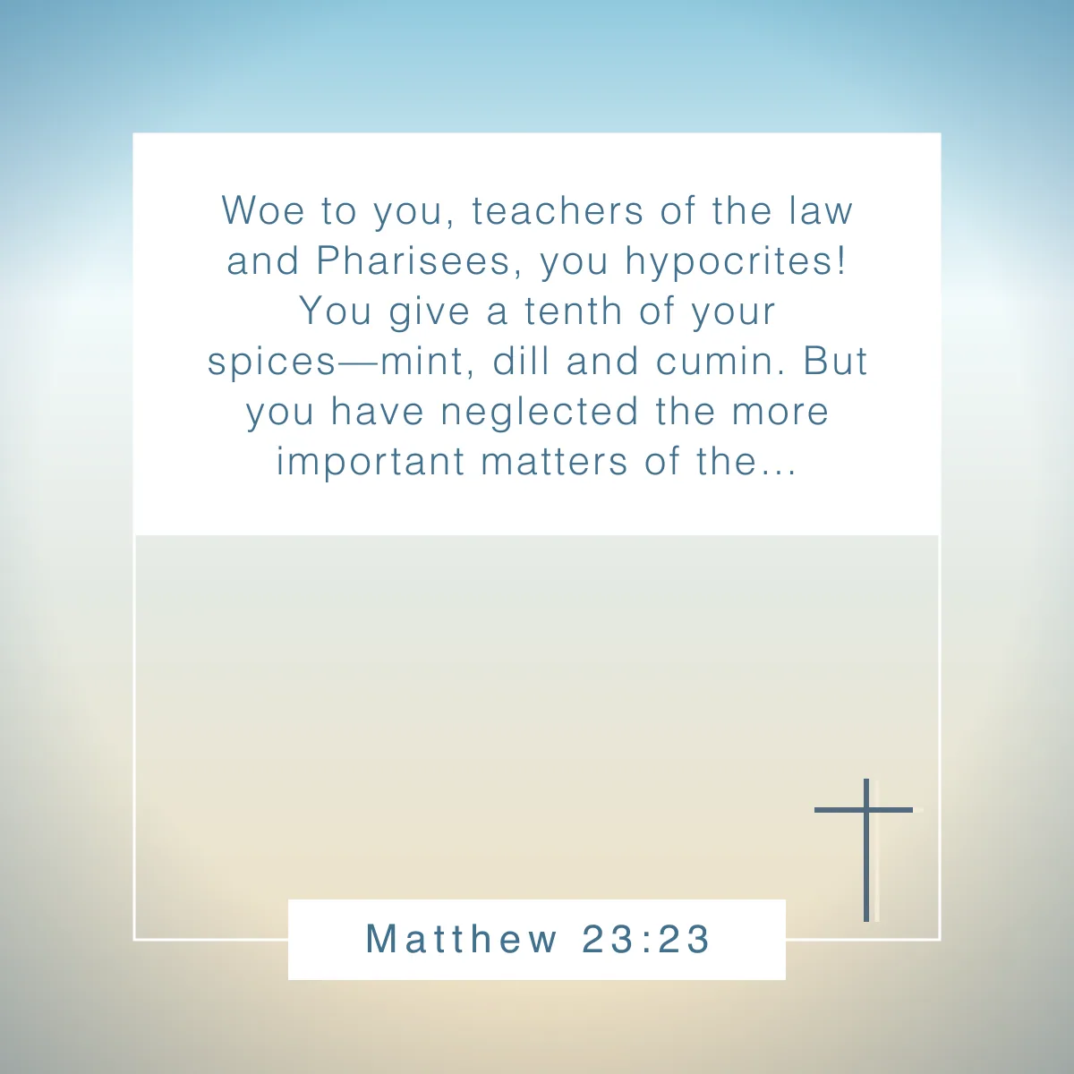 Matthew 23:23 Bible verse about tithing