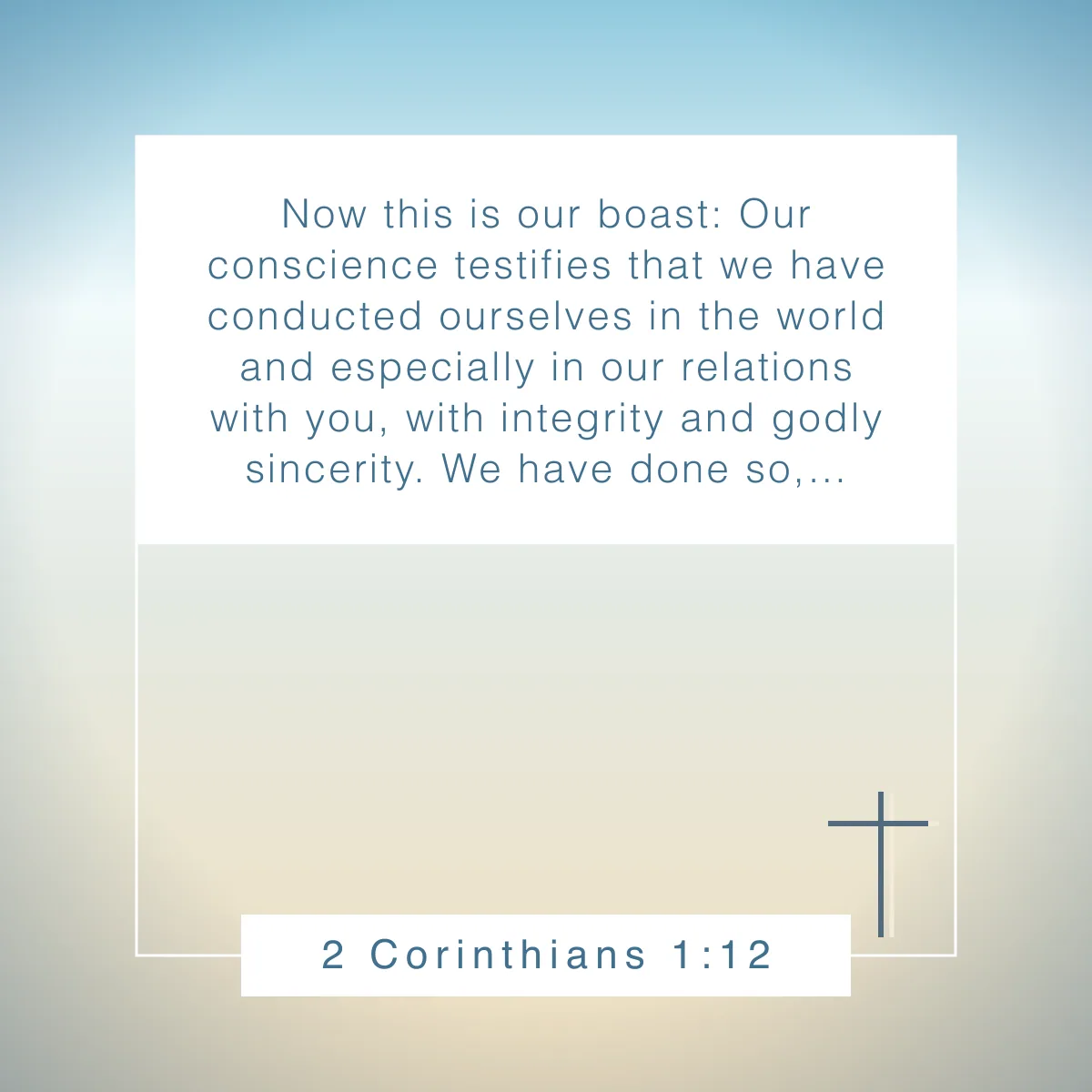 2 Corinthians 1:12 Bible verse about transparency