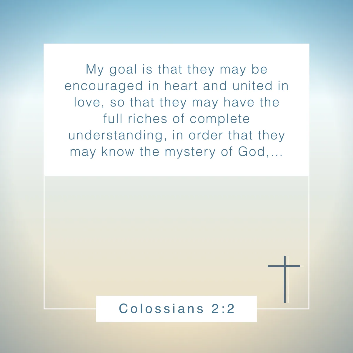 Colossians 2:2 Bible verse about unity