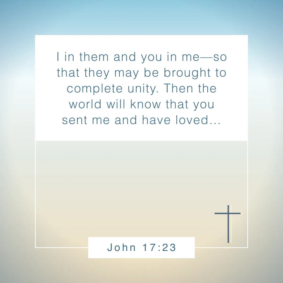 John 17:23 Bible verse about unity