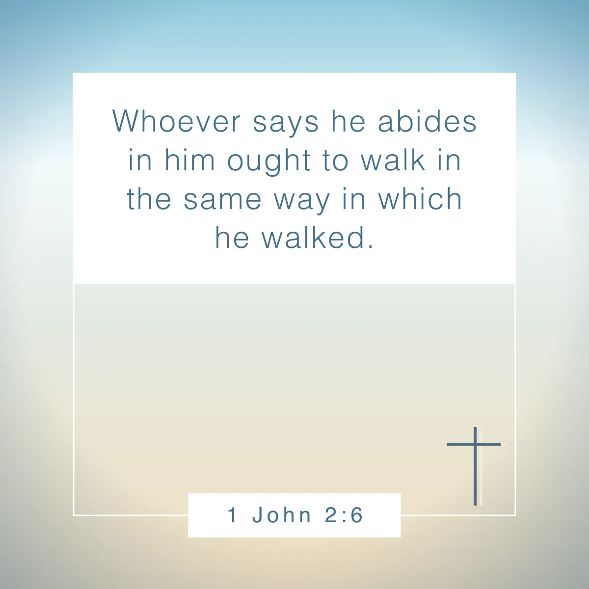 1 John 2:6 Bible verse about walking with God