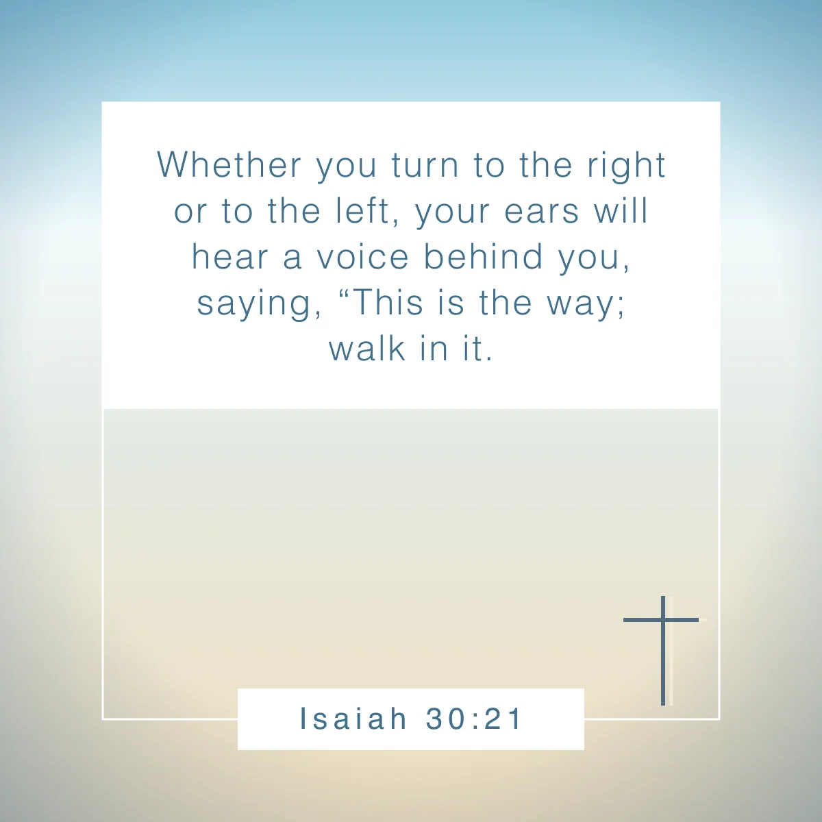 Isaiah 30:21 Bible verse about walking with God