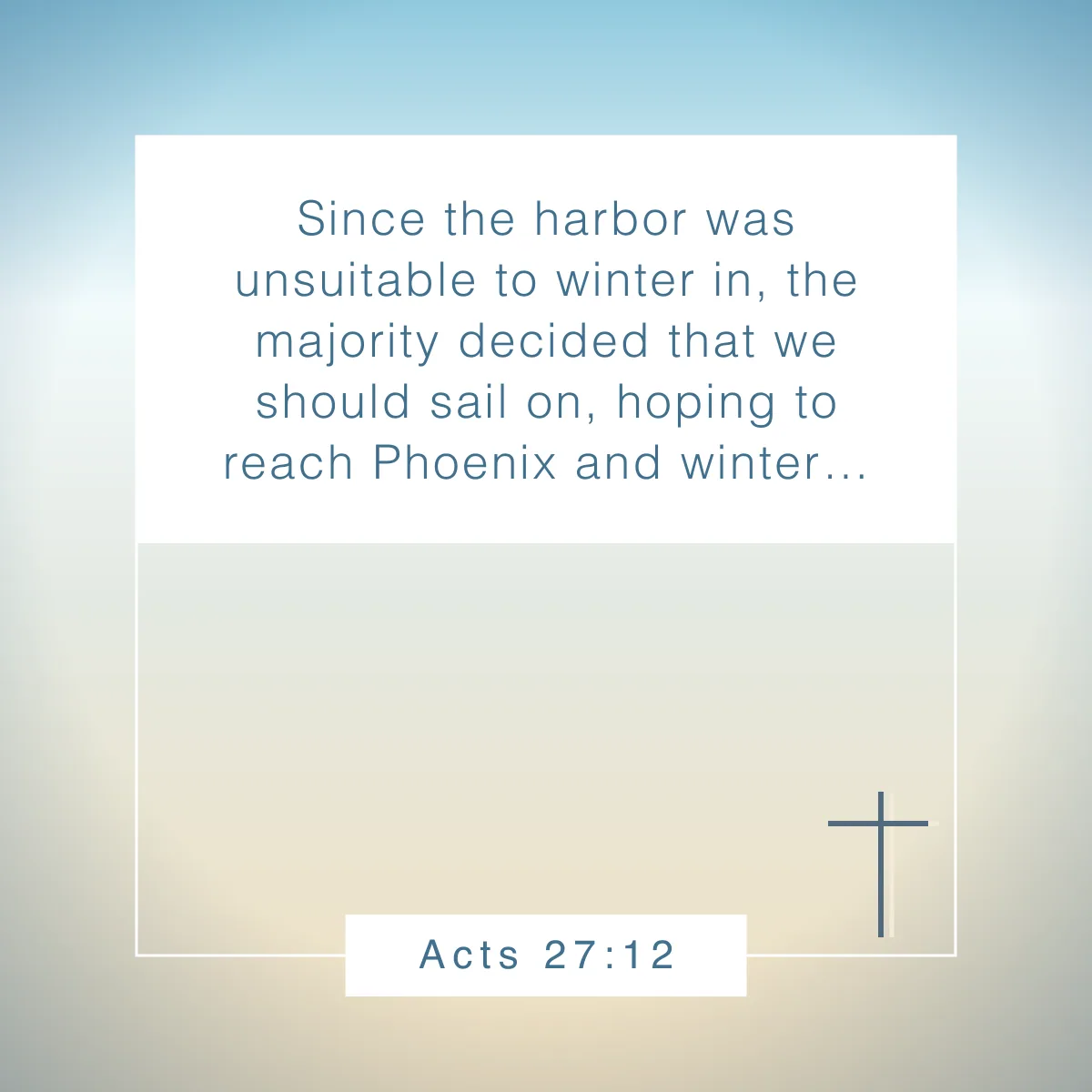 Acts 27:12 Bible verse about winter