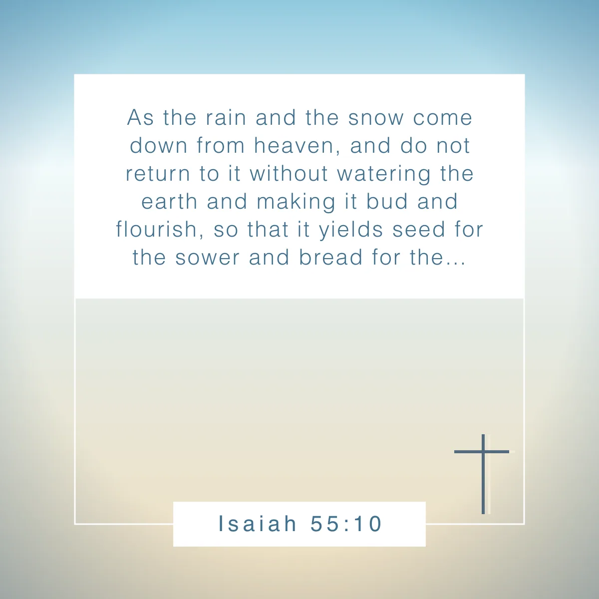 Isaiah 55:10 Bible verse about winter