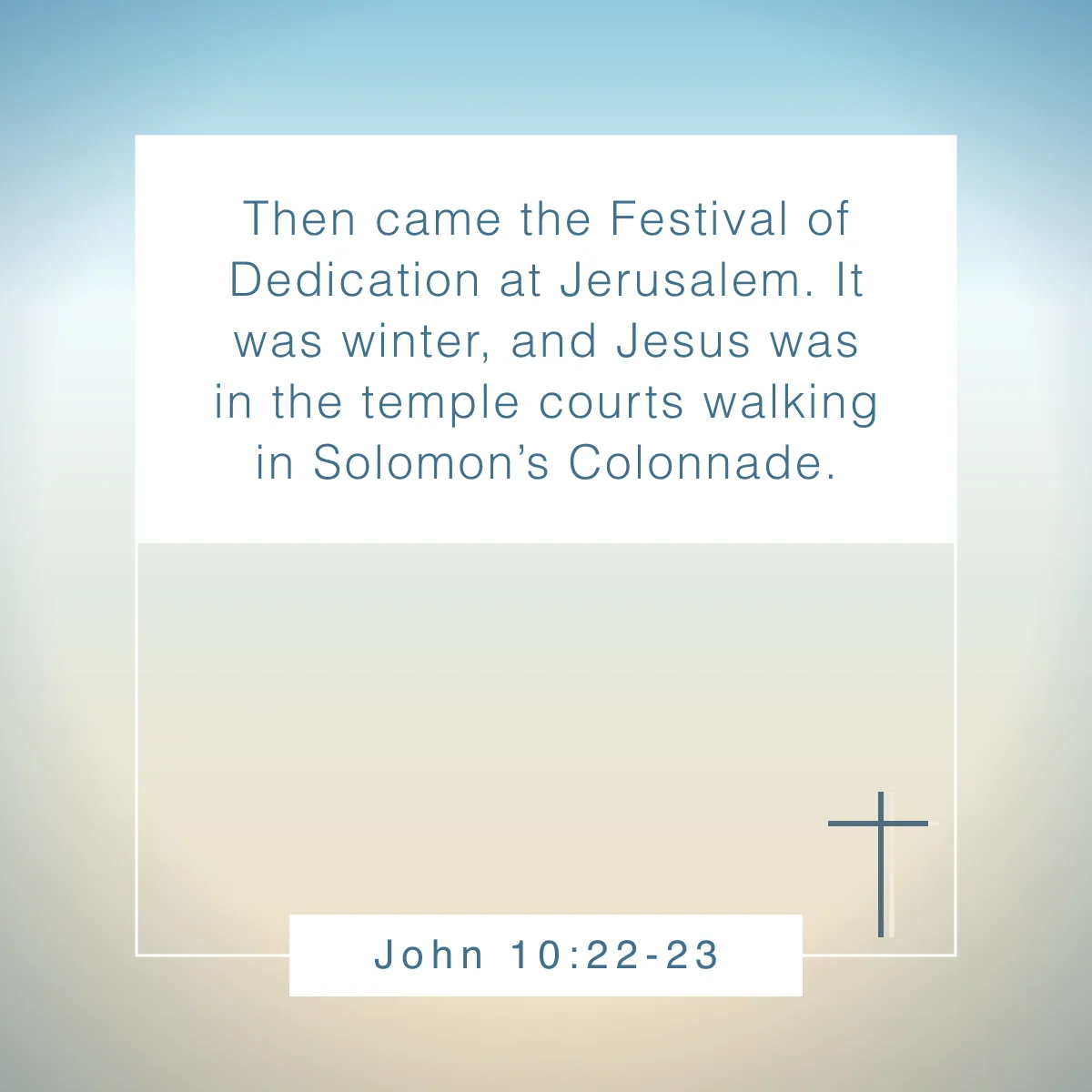 John 10:22-23 Bible verse about winter