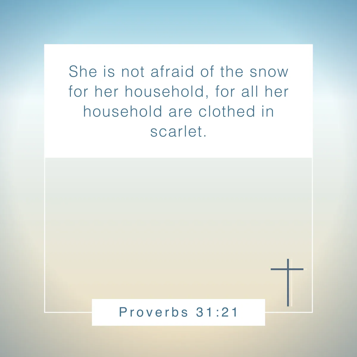 Proverbs 31:21 Bible verse about winter