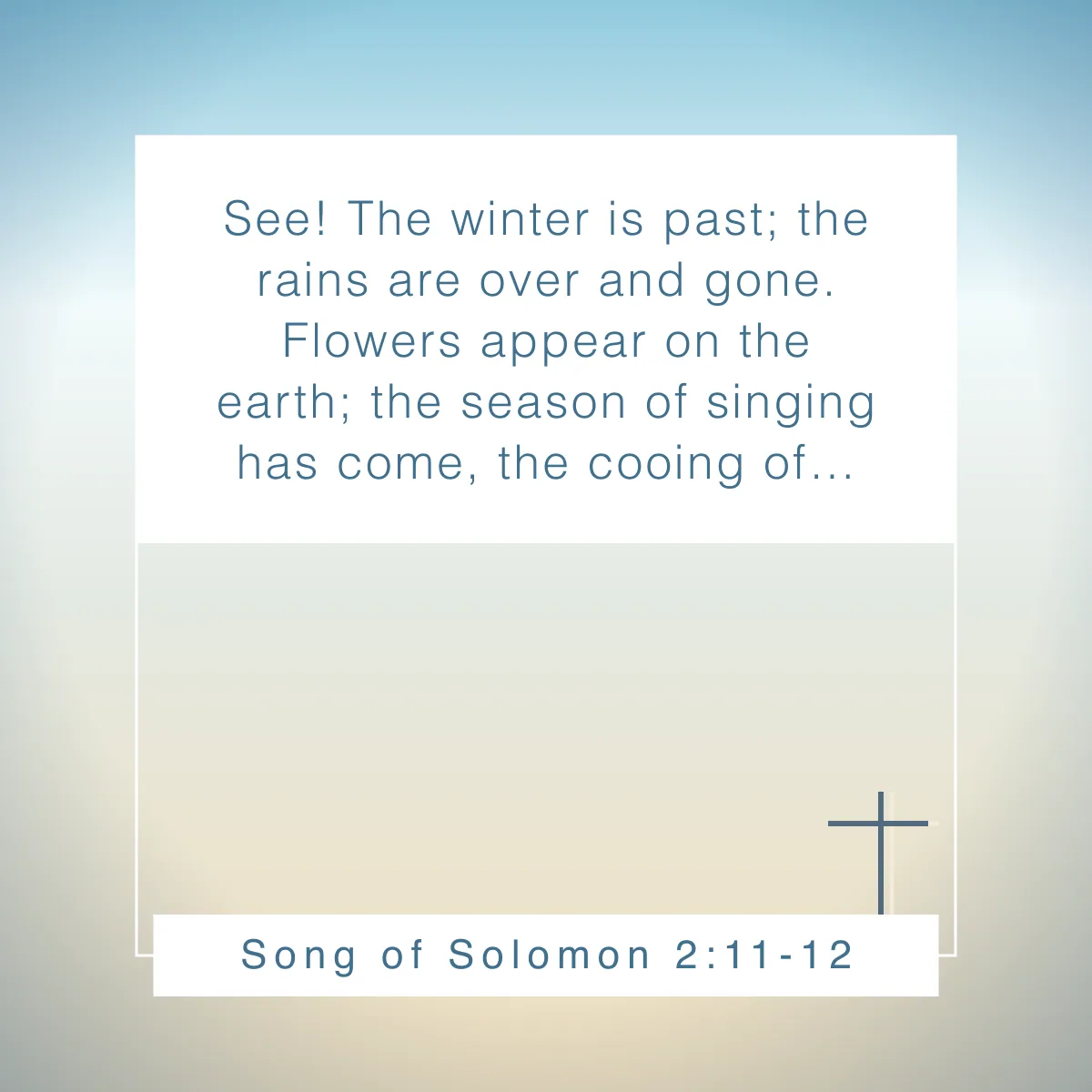 Song of Solomon 2:11-12 Bible verse about winter