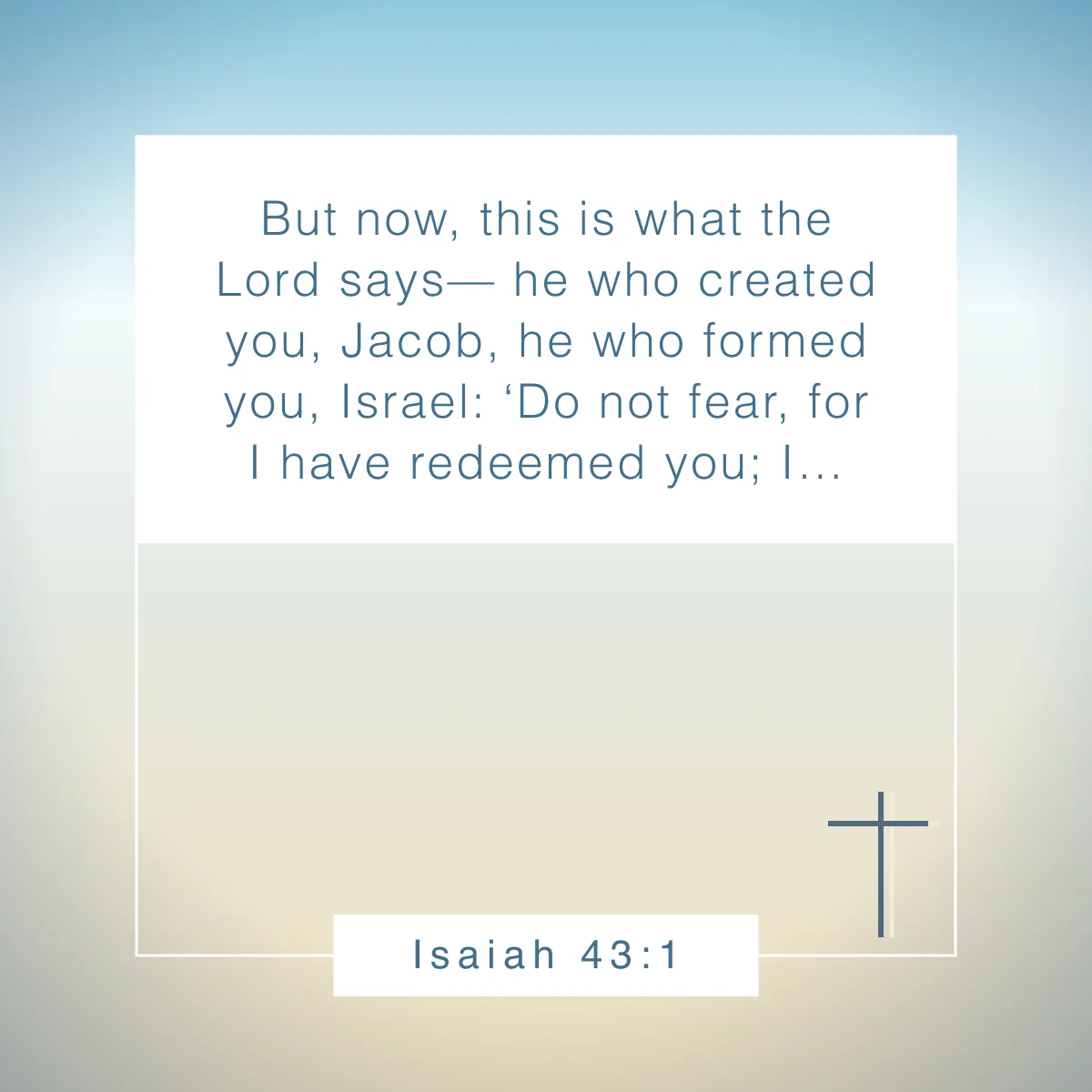 Isaiah 43:1 Bible verse for authenticity